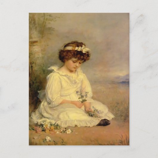 John Millais – リトルスピードウェルのダーリングブルー ポストカード (正面)