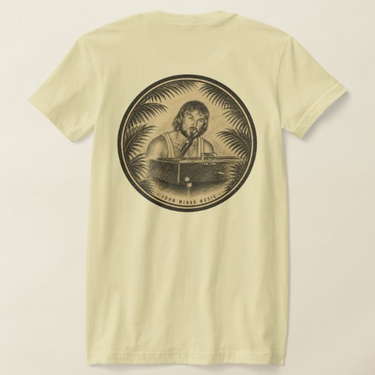 John Minar Music - 女性用Tシャツ Tシャツ (レイダウン裏面)