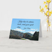 John Muirによる引用文:保自然のハートに近い カード (黄色い花)