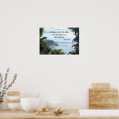 John Muir:「松と松の間に入り口がある」 ポスター (キッチン)