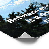 John Muir:「松と松の間に入り口がある」 ポスター (角)