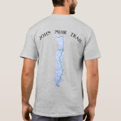 John Muir John Muir Trail Map Tシャツ (裏面)