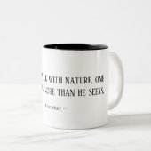 John Muir Nature Walk Quote Mug  ツートーンマグカップ (正面右)