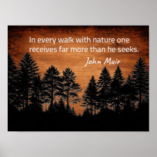 John Muir quote ポスター