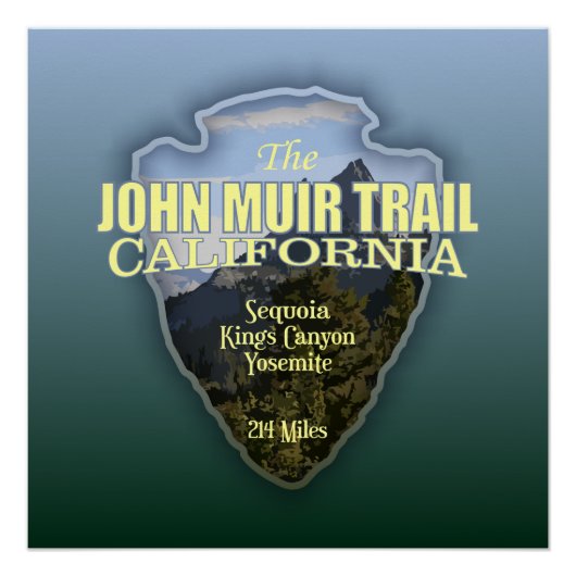 John Muir Trail （矢印） ポスター (正面)