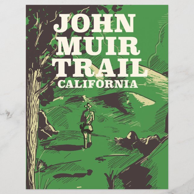 John Muir Trail California旅行ポスター。 (正面)