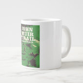 John Muir Trail California旅行ポスター。 ジャンボコーヒーマグカップ (正面右)