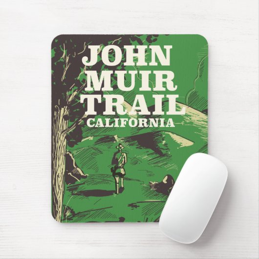 John Muir Trail California旅行ポスター。 マウスパッド (マウス)