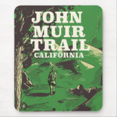 John Muir Trail California旅行ポスター。 マウスパッド (正面)