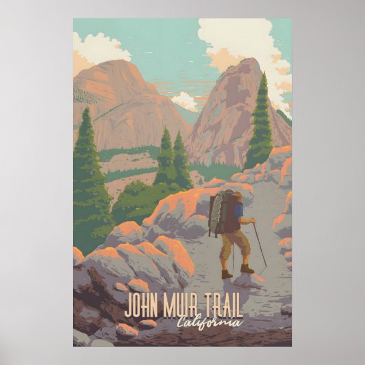 John Muir Trail Travel Poster ポスター (正面)