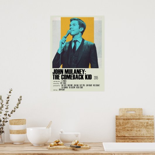 John Mulaney The Comeback Kid Alternative Art Movi ポスター (キッチン)