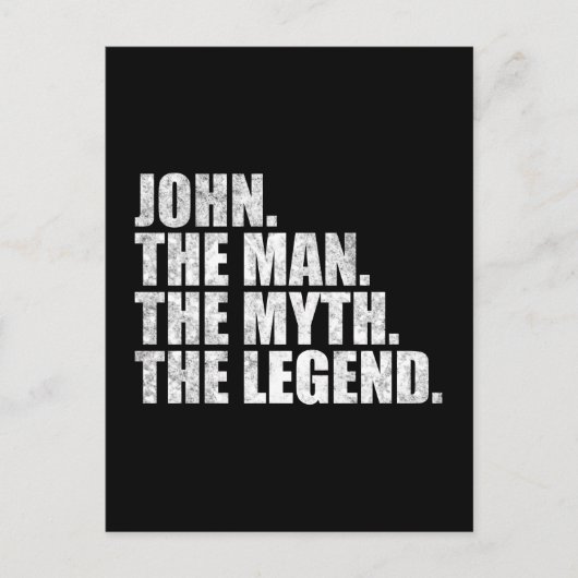 John name, John The Man The Myth The Legend ポストカード (正面)