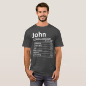 JOHN Nutrition ユーモア溢れる 誕生日 名前入り ギフト Tシャツ (正面フル)