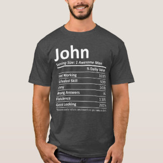 JOHN Nutrition ユーモア溢れる 誕生日 名前入り ギフト Tシャツ