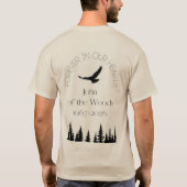 John of the Woods- Front and Back Design T-Shirt Tシャツ (裏面)