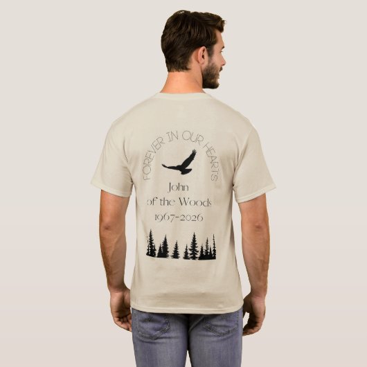 John of the Woods- Front and Back Design T-Shirt Tシャツ (裏面フル)