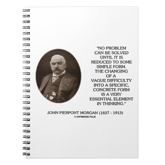 John Pierpont Morgan問題は解決できない ノートブック (正面)