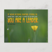 John Quincy Adams感動的引用文「リーダー」 ポストカード (正面)