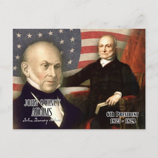 John Quincy Adams – 第6代米国大統領 ポストカード (正面)