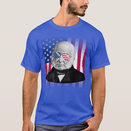 John Quincy Adams Patriotic American 4th of July Tシャツ (正面)