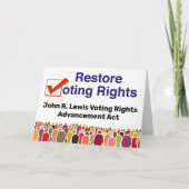 John R. Lewis選挙権整備法 カード (正面)