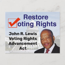 John R. Lewis選挙権整備法 ポストカード