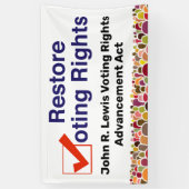 John R. Lewis選挙権整備法 横断幕 (縦)