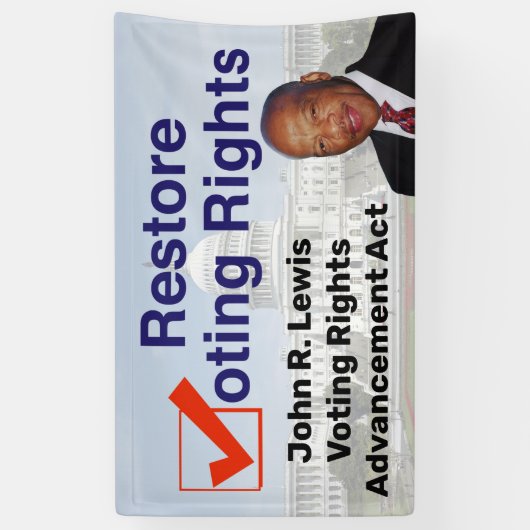John R. Lewis選挙権整備法 横断幕 (縦)