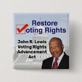 John R. Lewis選挙権整備法 缶バッジ
