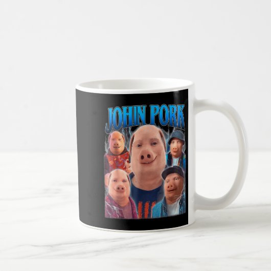 John Rk Meme Humor Men Women  コーヒーマグカップ (右)