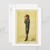 John Ruskin (1819-1900)、セシオニの戯画 ポストカード (正面/裏面)