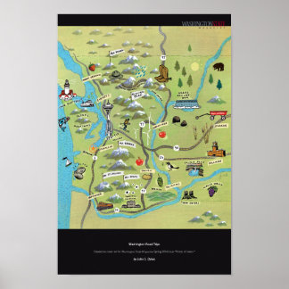 John S. Dykesによるワシントン・ロード・トリップ ポスター