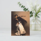 John Sargent-Dancerスペインの、「El Jaleo」勉強 ポストカード (スタンド正面)