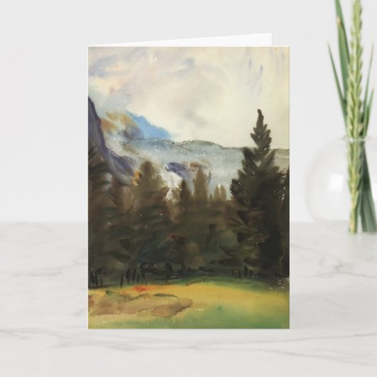 John Sargent: Purtud Fir Trees and Snow Mountain カード (正面)