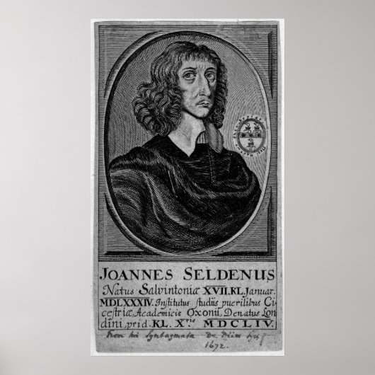 John Selden, 1672 ポスター (正面)
