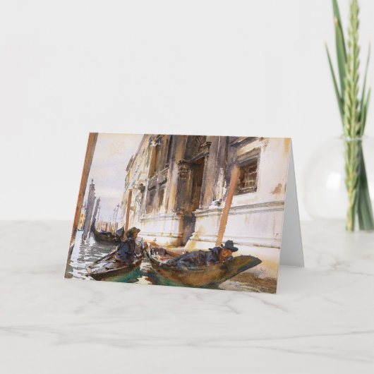 John Singer Sargentによるゴンドラのシエスタ カード (正面)