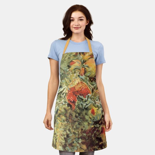 John Singer SargentによるPomegranates II エプロン (着用した状態)