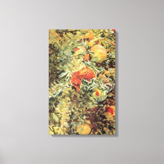 John Singer SargentによるPomegranates II キャンバスプリント (正面)