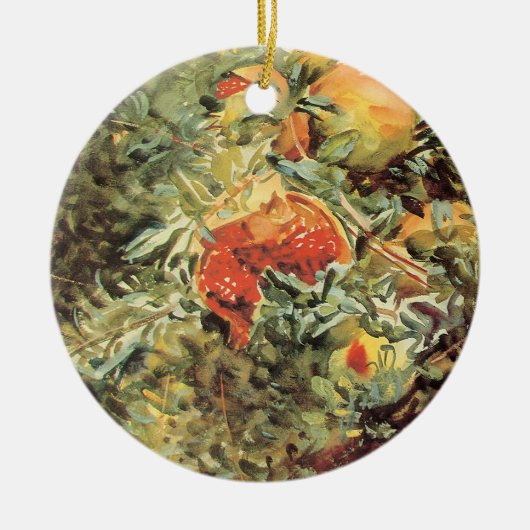 John Singer SargentによるPomegranates II セラミックオーナメント (正面)
