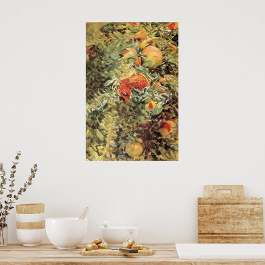 John Singer SargentによるPomegranates II ポスター (キッチン)