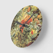 John Singer SargentによるPomegranates II ラウンド壁時計 (傾斜)