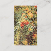 John Singer SargentによるPomegranates II 名刺 (裏面)