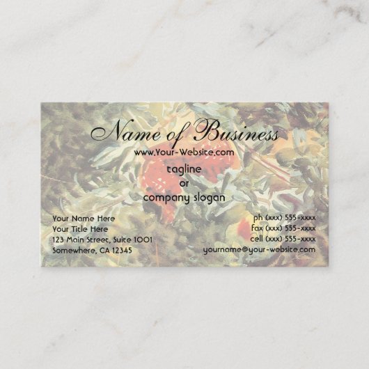 John Singer SargentによるPomegranates II 名刺 (正面)