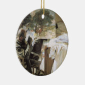 John Singer Sargent氏による彼のスタジオでのアーティスト セラミックオーナメント (右)