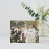 John Singer Sargent氏による彼のスタジオでのアーティスト ポストカード (スタンド正面)