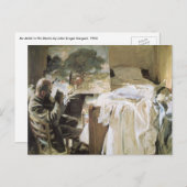 John Singer Sargent氏による彼のスタジオでのアーティスト ポストカード (正面/裏面)