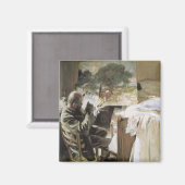 John Singer Sargent氏による彼のスタジオでのアーティスト マグネット (正面/裏面)