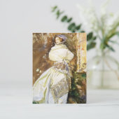 John Singer Sargent：カシミヤのショール ポストカード (スタンド正面)