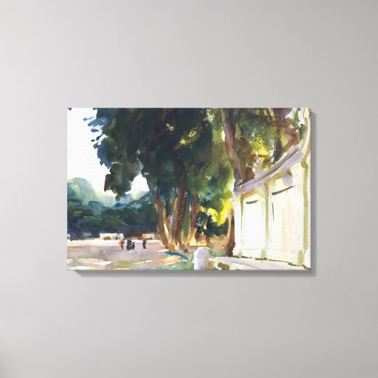 John Singer Sargent - スペインの Midday, Aranjuez キャンバスプリント (正面)