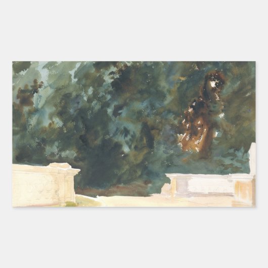 John Singer Sargent – テラス&ガーデンズ 長方形シール (正面)